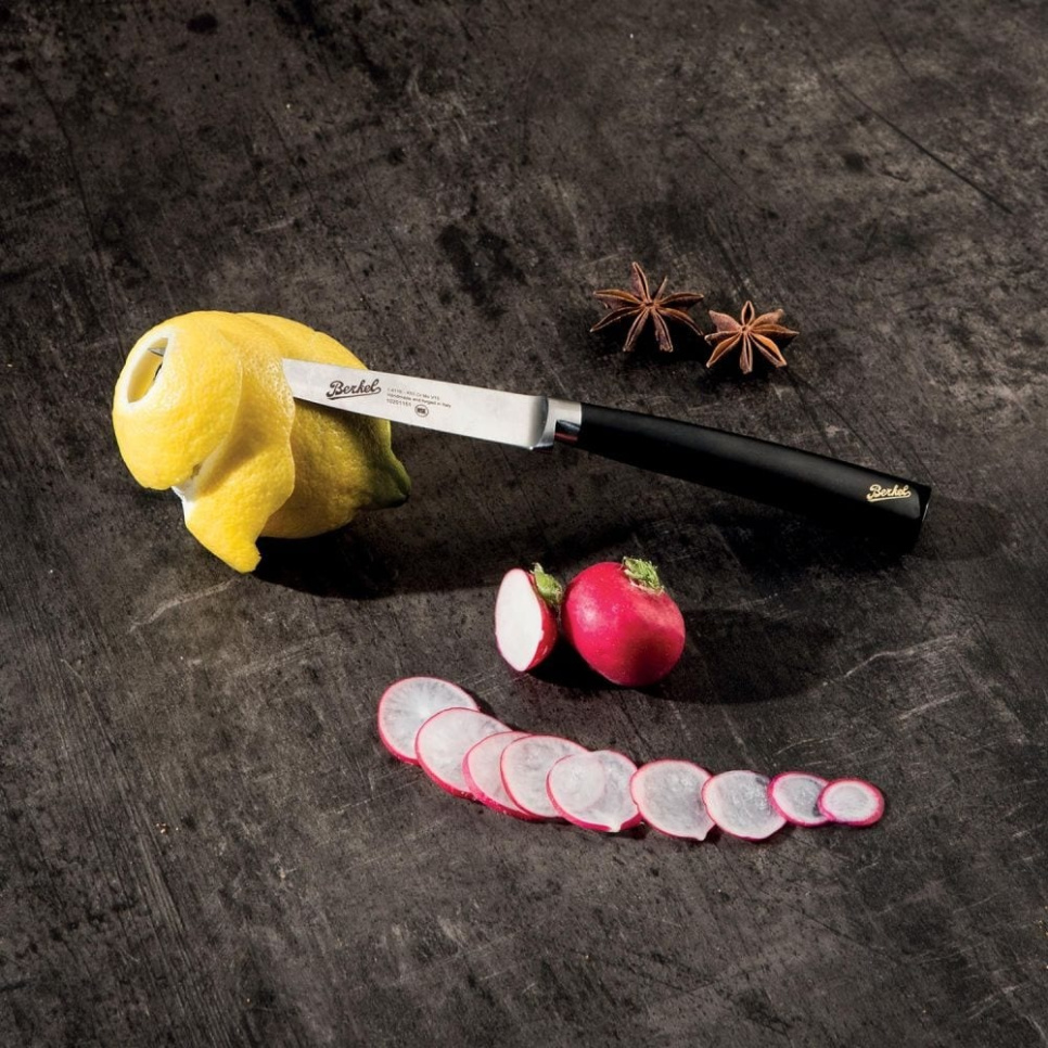 Nóż do trybowania, 16 cm, Elegance Glossy Black - Berkel