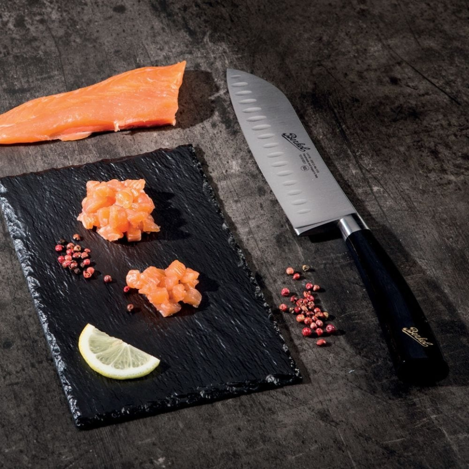 Nóż Santoku, 18 cm, Elegance Glossy Black - Berkel
