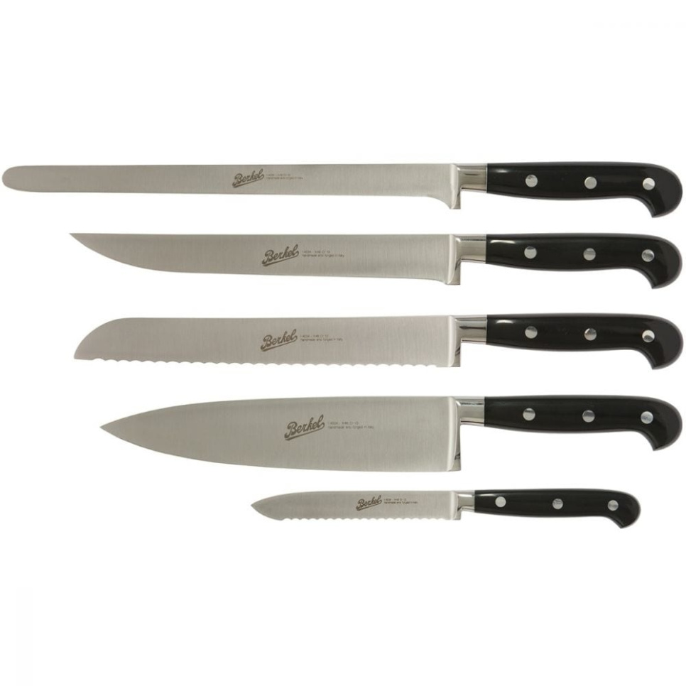 Zestaw noży w pięciu częściach, Adhoc Glossy Black - Berkel w grupie Gotowanie / Noże kuchenne / Zestaw noży w The Kitchen Lab (1870-23982)