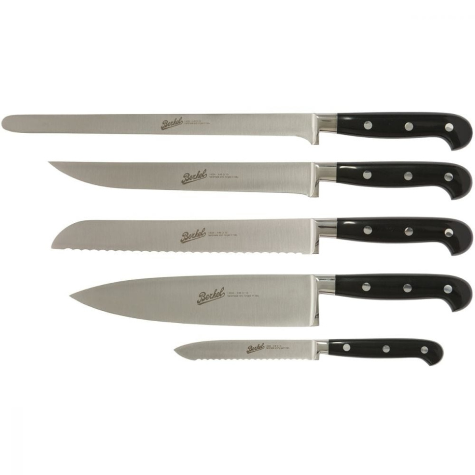 Zestaw noży w pięciu częściach, Adhoc Glossy Black - Berkel w grupie Gotowanie / Noże kuchenne / Zestaw noży w The Kitchen Lab (1870-23982)