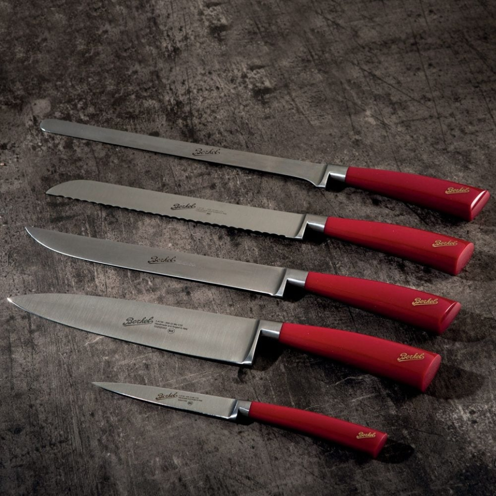 Zestaw noży w pięciu częściach, Elegance Red - Berkel