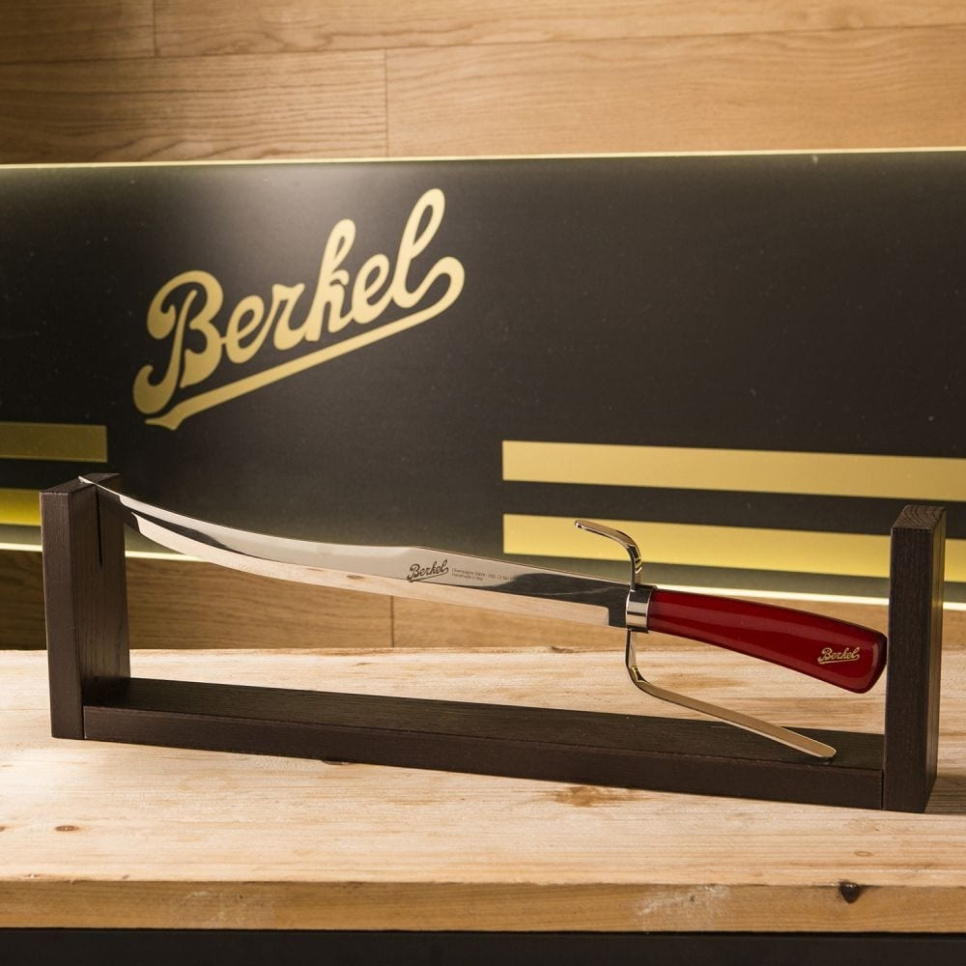 Szabla do szampana z drewnianym stojakiem, 52 cm, Elegance Red - Berkel Szabla do szampana z drewnianym stojakiem, 52 cm, Elegance Red - Berkel