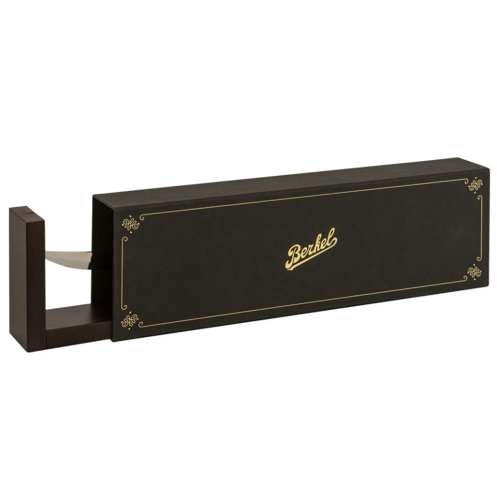 Szabla do szampana z drewnianym stojakiem, 52 cm, Elegance Black Buffalo Horn - Berkel