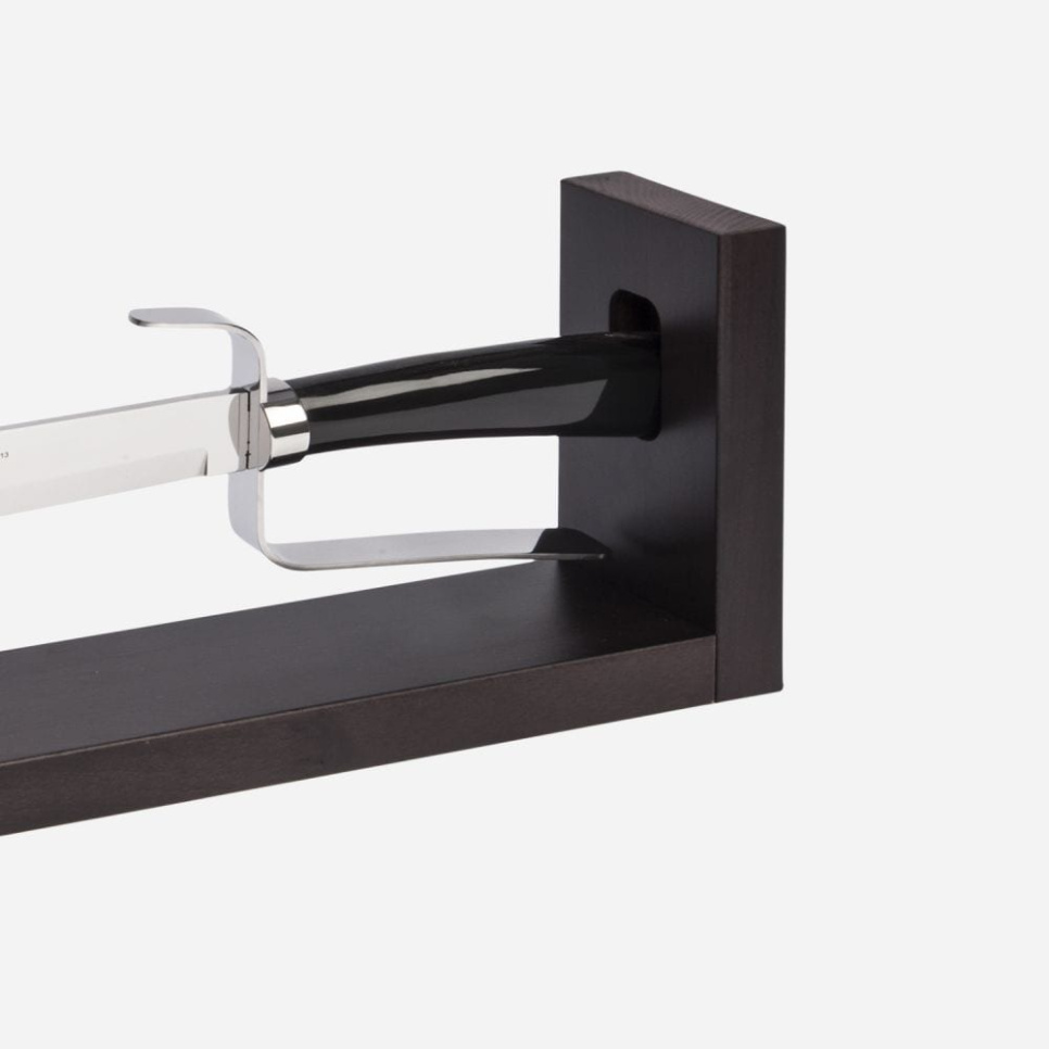 Szabla do szampana z drewnianym stojakiem, 52 cm, Elegance Black Buffalo Horn - Berkel