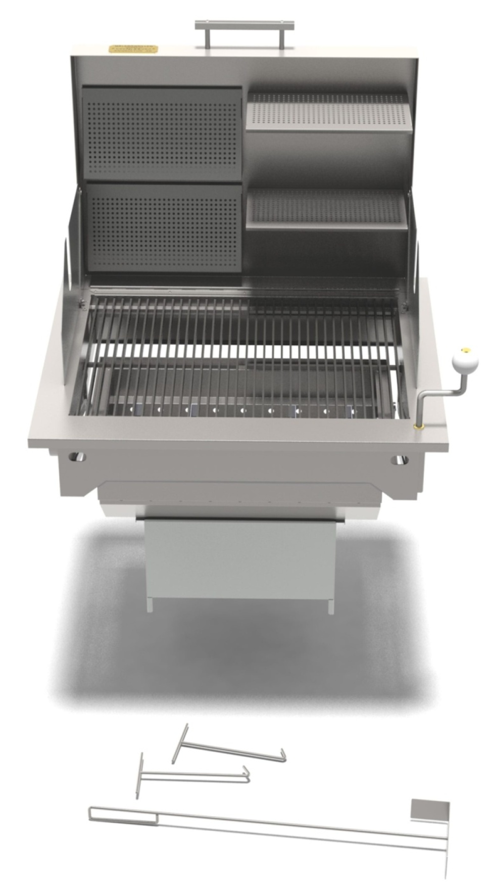 Grill na węgiel drzewny, stal nierdzewna - Mälarö Barbecue Grill na węgiel drzewny, stal nierdzewna - Mälarö Barbecue