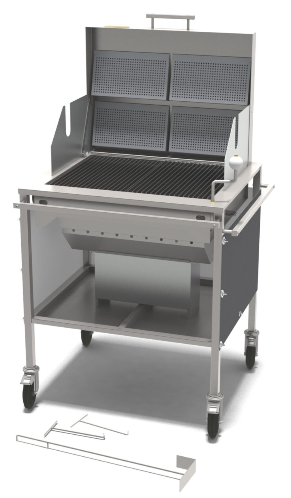 Grill na węgiel drzewny, stal nierdzewna - Mälarö Barbecue Grill na węgiel drzewny, stal nierdzewna - Mälarö Barbecue