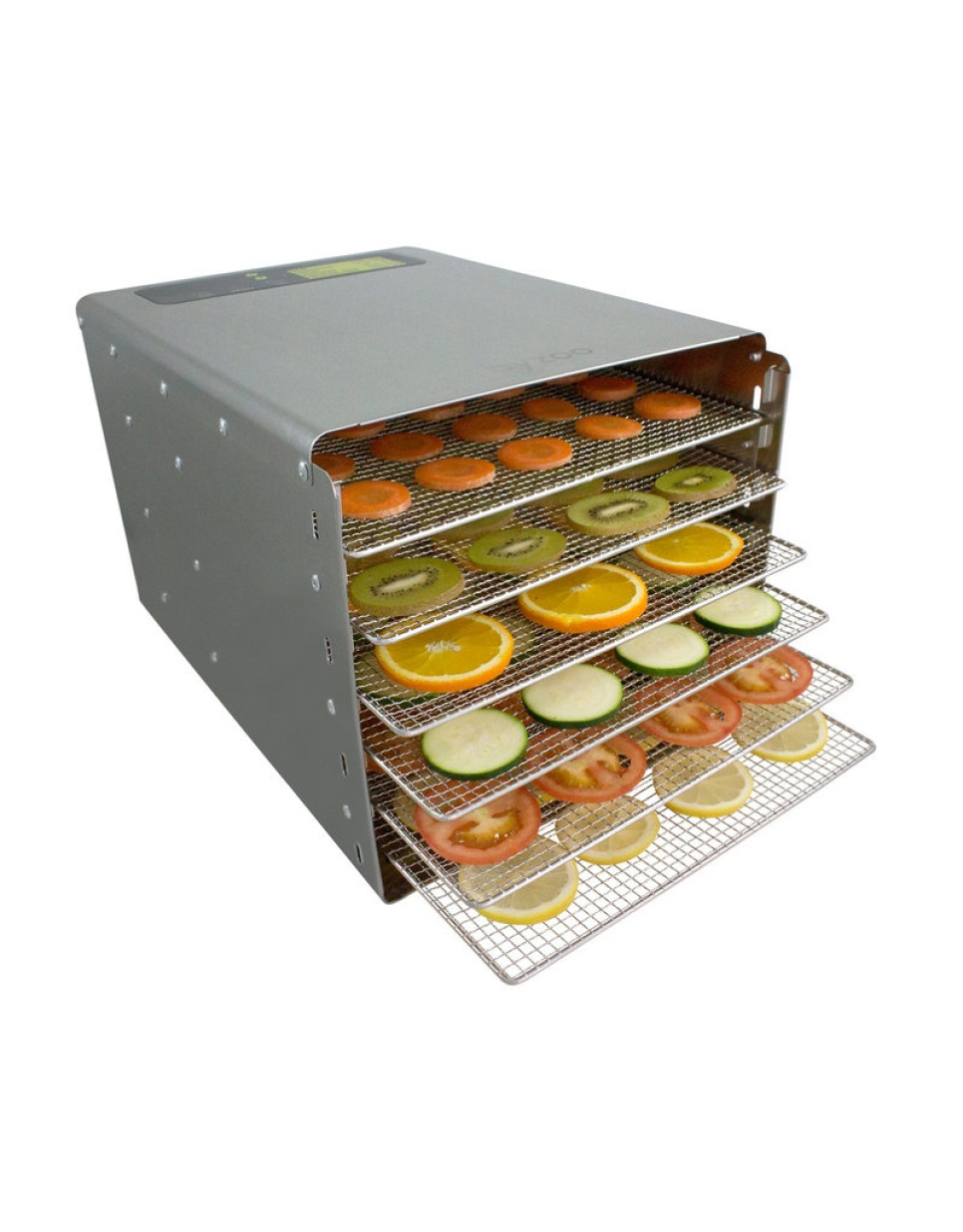 Dehydrator Mini DH02 ze stali nierdzewnej z wyświetlaczem dotykowym, 6 tacek - Byzoo w grupie Urządzenia kuchenne / Pozostałe urządzenia kuchenne / Szafka do suszenia w The Kitchen Lab (1975-26116)