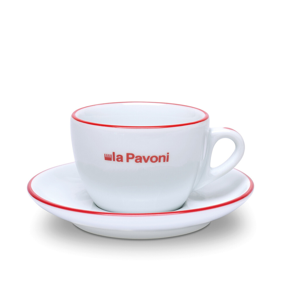Filiżanki do cappuccino ze spodkami, opakowanie 6 sztuk - La Pavoni w grupie Herbata i kawa / Akcesoria do kawy / Filiżanki do kawy w The Kitchen Lab (1984-31496)