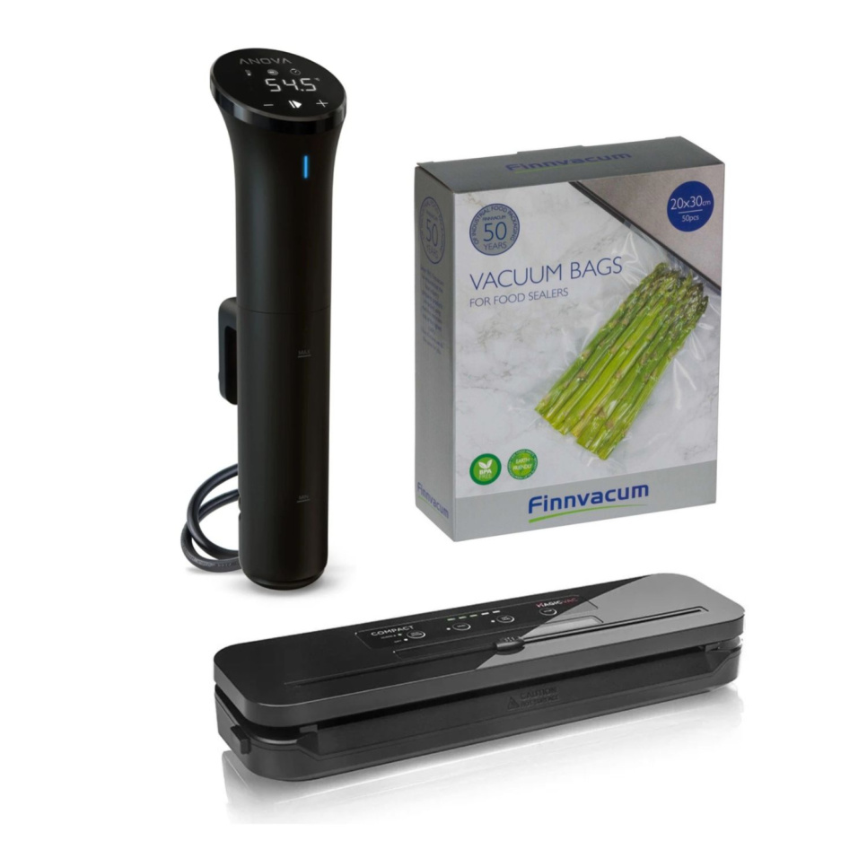 Zestaw Sous Vide, Anova Nano 2.0 / Magic Vac Compact - Anova w grupie Gotowanie / Sous vide / Worki z suwakami i worki próżniowe w The Kitchen Lab (2075-36664)