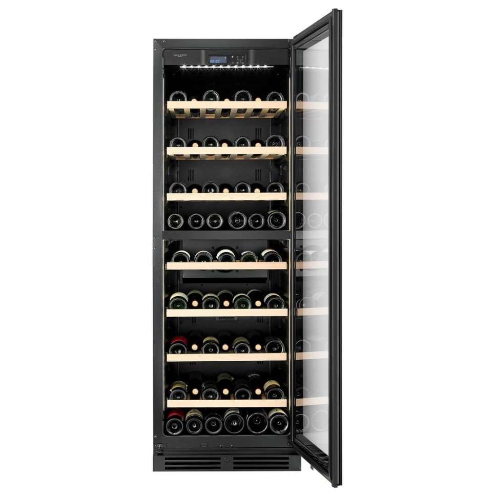 Winiarka Designline 180, Dwie strefy, Czarny - Vigneron
