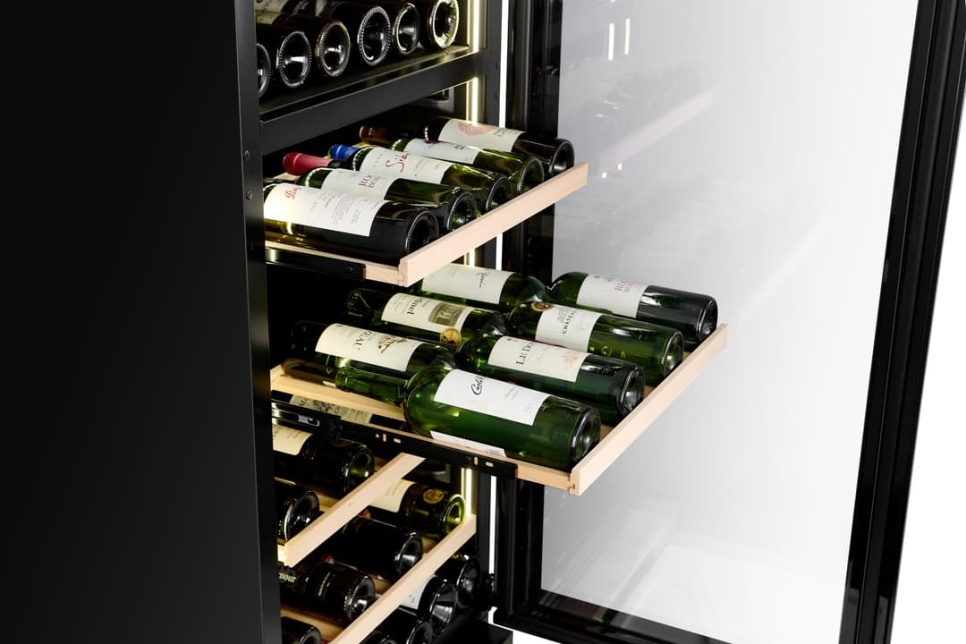 Winiarka Designline 180, Dwie strefy, Czarny - Vigneron