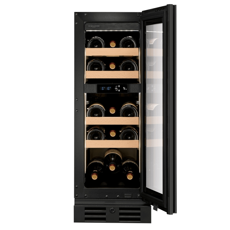 Winiarka Designline 30, Dwie strefy, Czarny, 718 - Vigneron