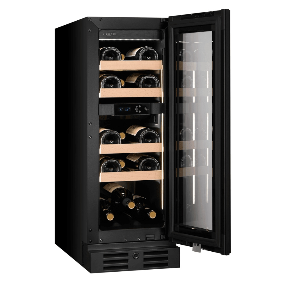 Winiarka Designline 30, Dwie strefy, Czarny, 718 - Vigneron