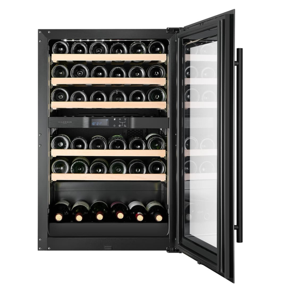 Winiarka Kitchen Built-in 90, Dwie strefy, Czarny - Vigneron