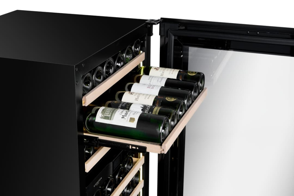 Winiarka Kitchen Built-in 90, Dwie strefy, Czarny - Vigneron