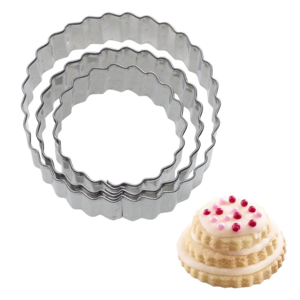 Forma do pierników, okrągła, falista, 4, 5 i 6 cm, 3 sztuki - Westmark Forma do pierników, okrągła, falista, 4, 5 i 6 cm, 3 sztuki - Westmark