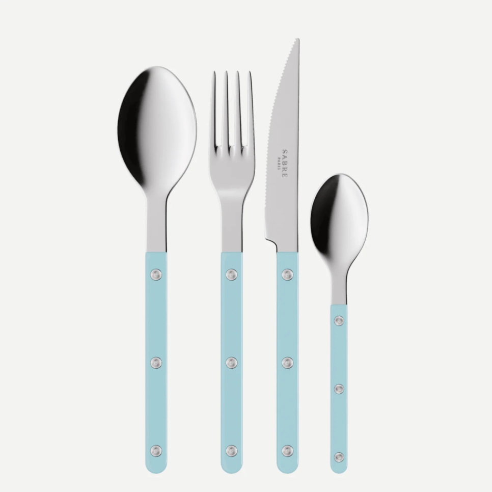 Zestaw sztućców, 4 szt, Bistrot, Pastel Blue - Sabre Paris w grupie Nakrycie stołu / Sztućce / Sztućce w The Kitchen Lab (2195-30346)