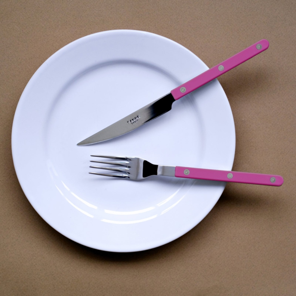 Zestaw sztućców, 4 szt, Bistrot, Raspberry - Sabre Paris