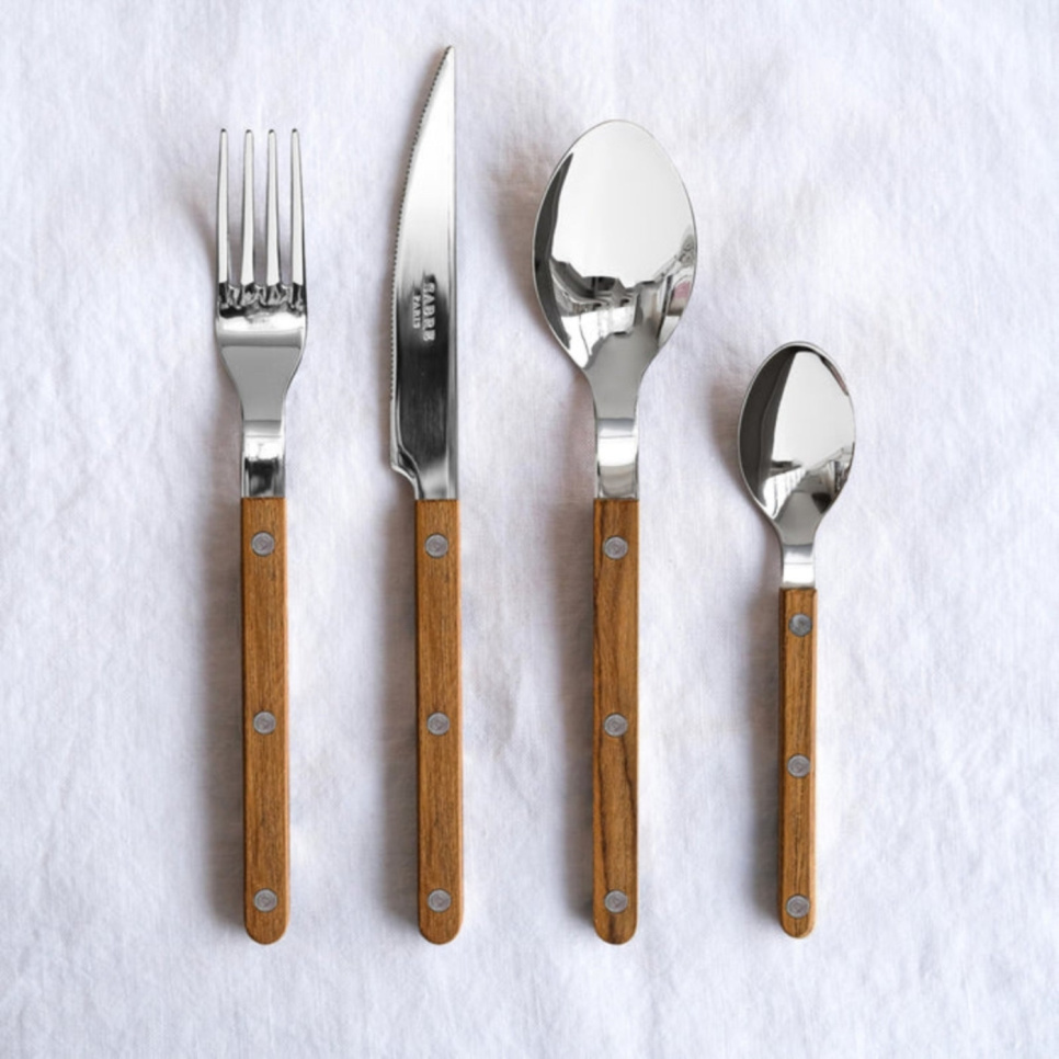 Zestaw sztućców, 24 elementy, Bistrot Teak - Sabre Paris