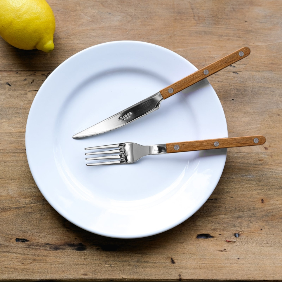 Zestaw sztućców, 24 elementy, Bistrot Teak - Sabre Paris