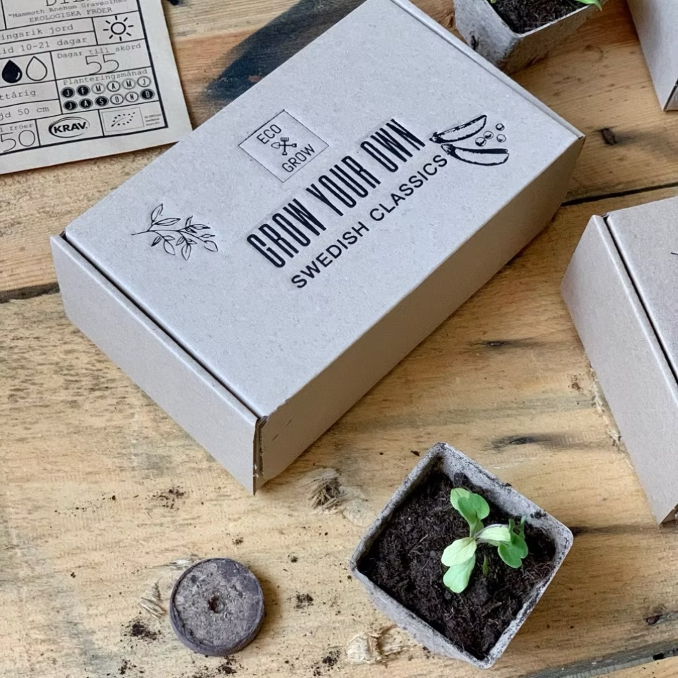 Zestaw do uprawy z etykietą wymagań, Swedish Classics (4 szt.) - Eco Grow w grupie Gotowanie / Kolonialne w The Kitchen Lab (2214-31555)