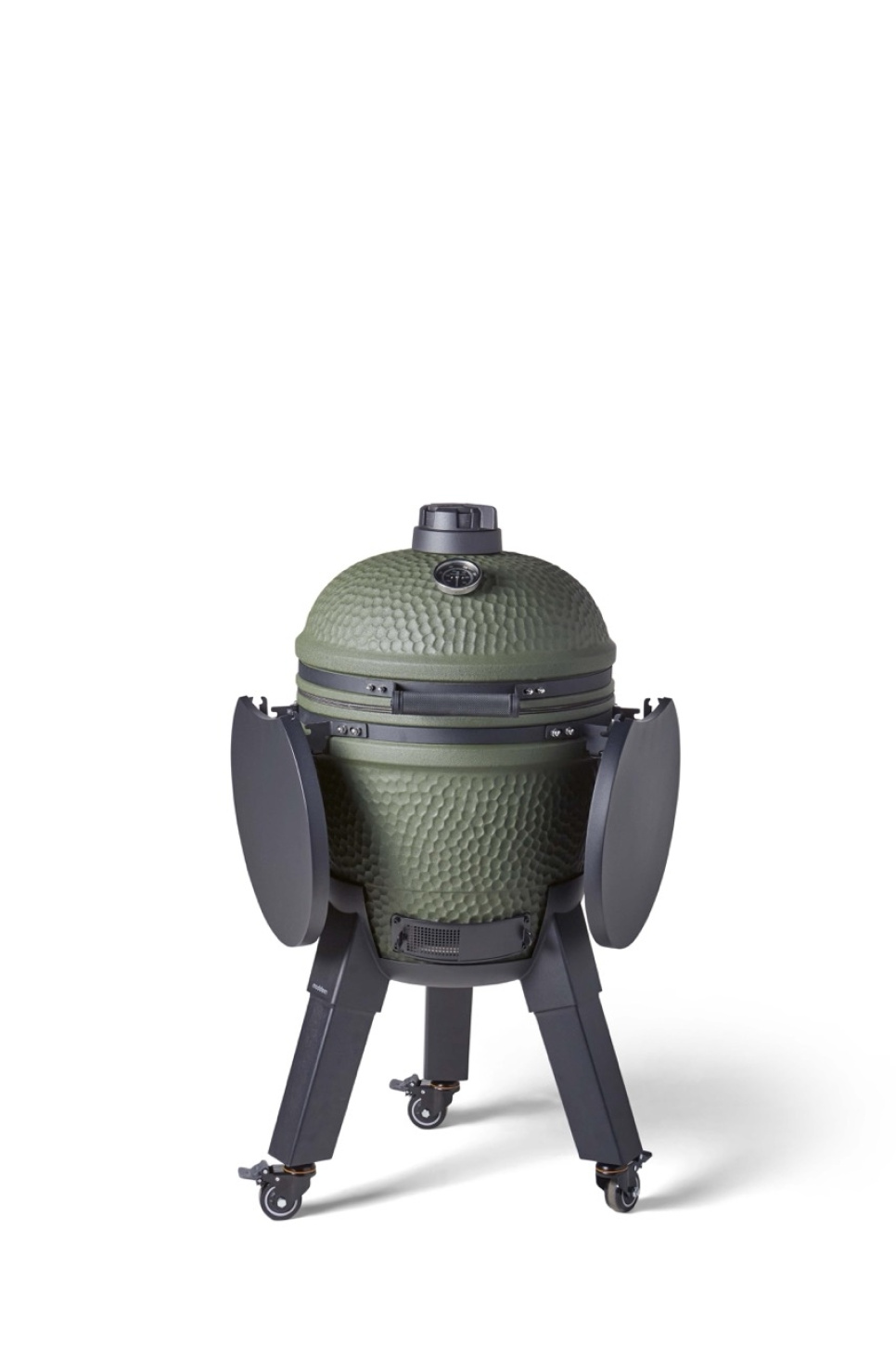 Grill Kamado z uchwytem na nogi, czarnymi nogami z kółkami i stolikiem bocznym - Moddern w grupie Grille, kuchenki i piekarniki / Grillowanie / Grille Kamado w The Kitchen Lab (2236-32033)