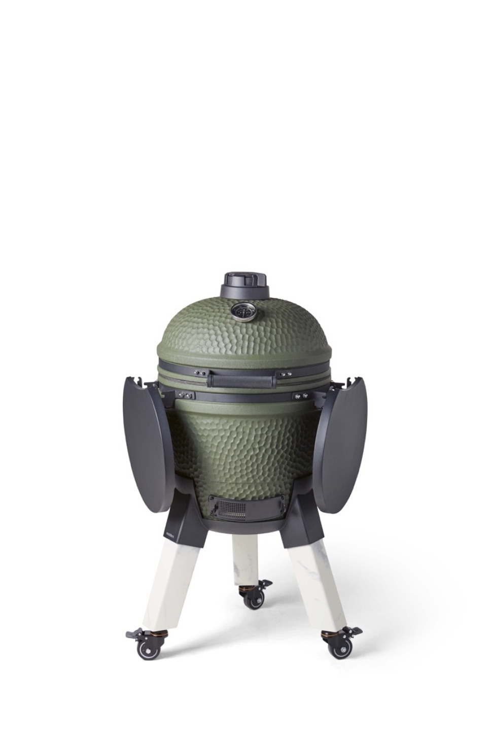 Grill Kamado z uchwytem na nogi, aluminiowymi nogami (imitacja marmuru) z kółkami i stolikiem bocznym - Moddern w grupie Grille, kuchenki i piekarniki / Grillowanie / Grille Kamado w The Kitchen Lab (2236-32034)
