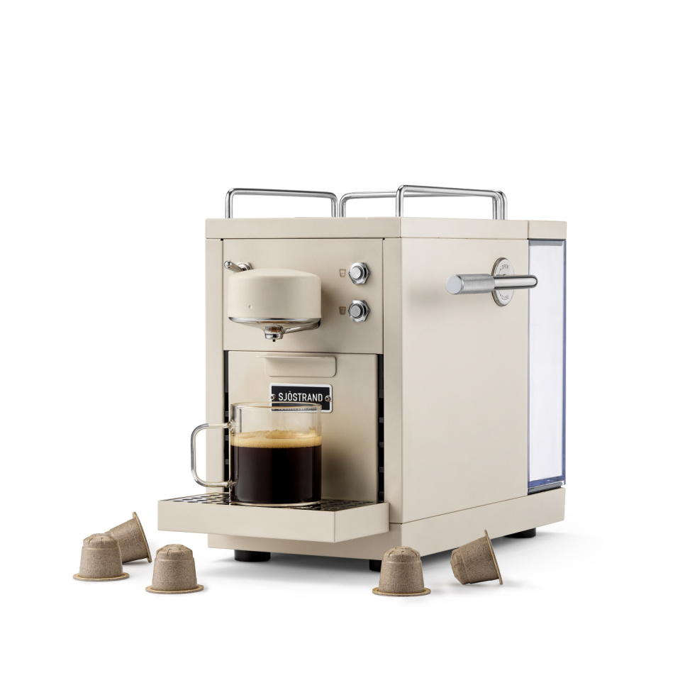 Ekspres na kapsułki, The Original Espresso Capsule Machine, beżowy - Sjöstrand w grupie Herbata i kawa / Brew coffee / Aparaty do kawy w The Kitchen Lab (2237-31694)