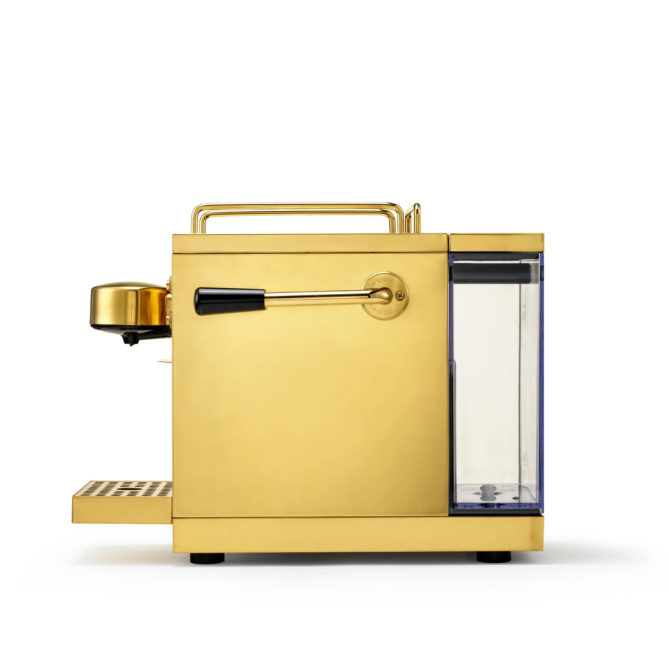 Ekspres na kapsułki, oryginalny ekspres na kapsułki do espresso, mosiądz - Sjöstrand Ekspres na kapsułki, oryginalny ekspres na kapsułki do espresso, mosiądz - Sjöstrand