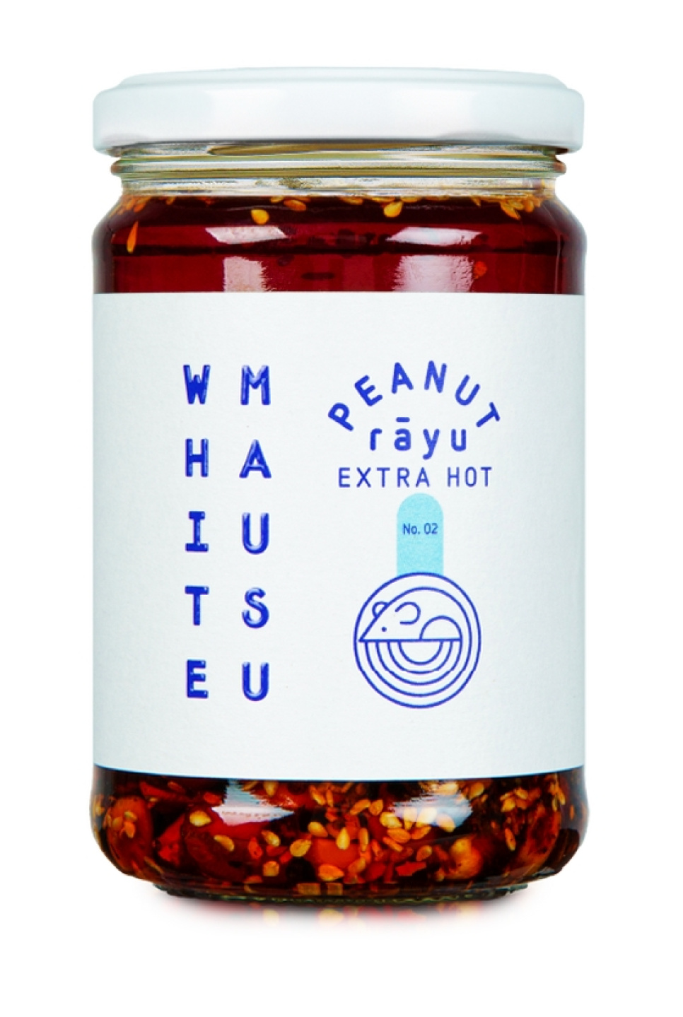 Extra Hot Peanut Rãyu, chrupiący olej chili z orzeszkami ziemnymi i sezamem, 240 g - White Mausu w grupie Gotowanie / Przybory kuchenne / Kuchnia azjatycka w The Kitchen Lab (2255-33175)