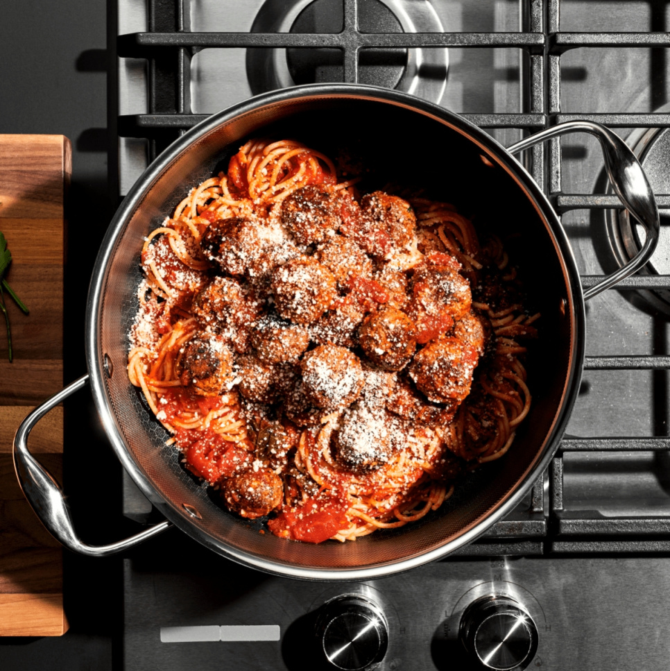 Garnek ze stali nierdzewnej z pokrywką, nieprzywierający, 4,7 l - Hexclad