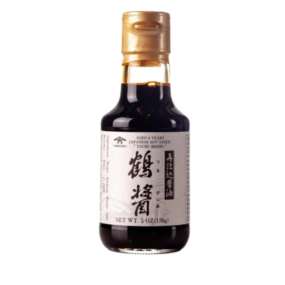 Sos sojowy, Tsuru Bishio Saishikomi Shoyu 4 lata, 145 ml - Yamaroku w grupie Gotowanie / Kolonialne w The Kitchen Lab (2301-35500)